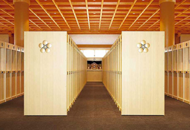 太宰府天満宮 納骨堂枠の木目調塗装